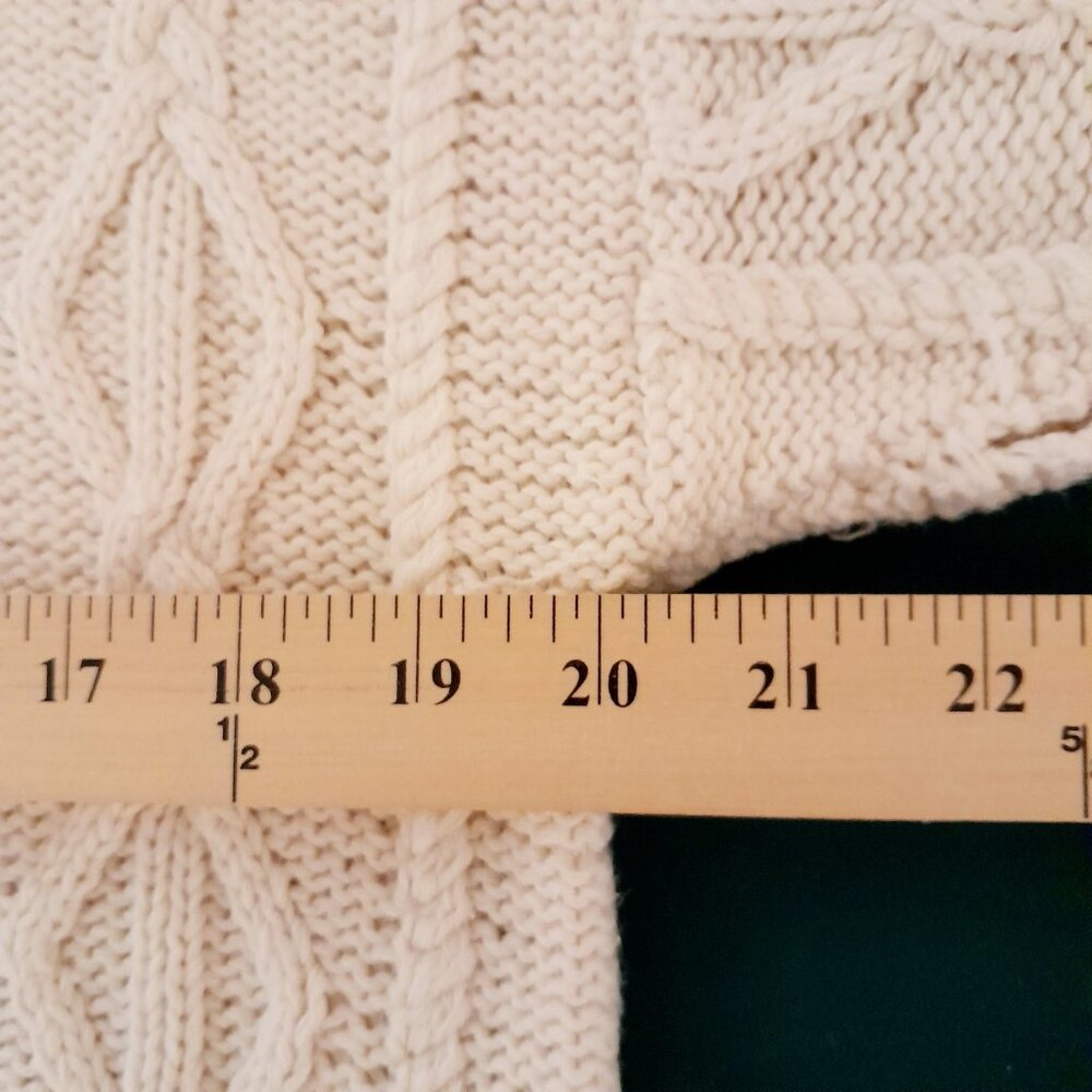 Vintage Boston Traders Cable Knit Sweater Size L Cream Color Unisex - Picture 6 of 9